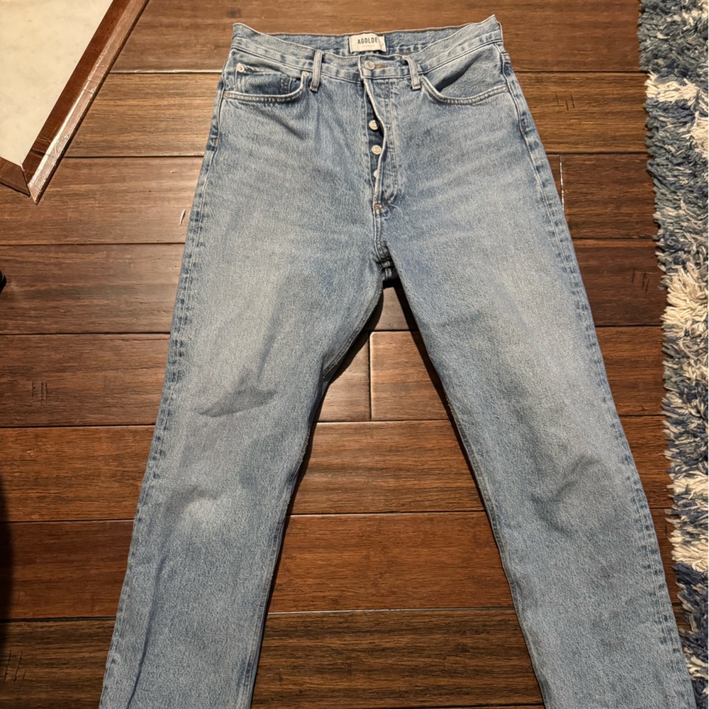 Agolde Light Blue Straight Jeans